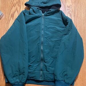 Cabela's VTG Green Polartec Hooded Windbreaker Jacket Made in Canada